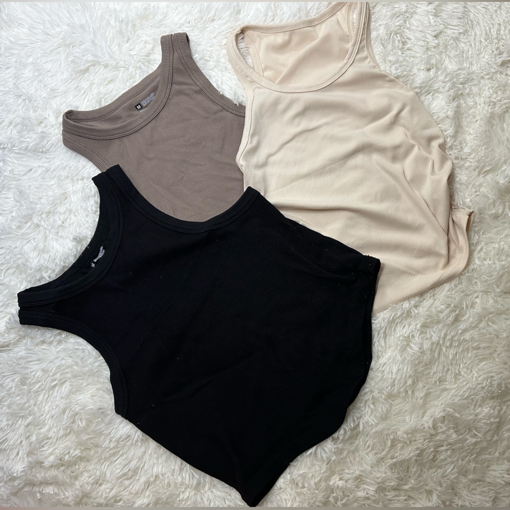 Tank Top Bundle - Black, Brown, Cream